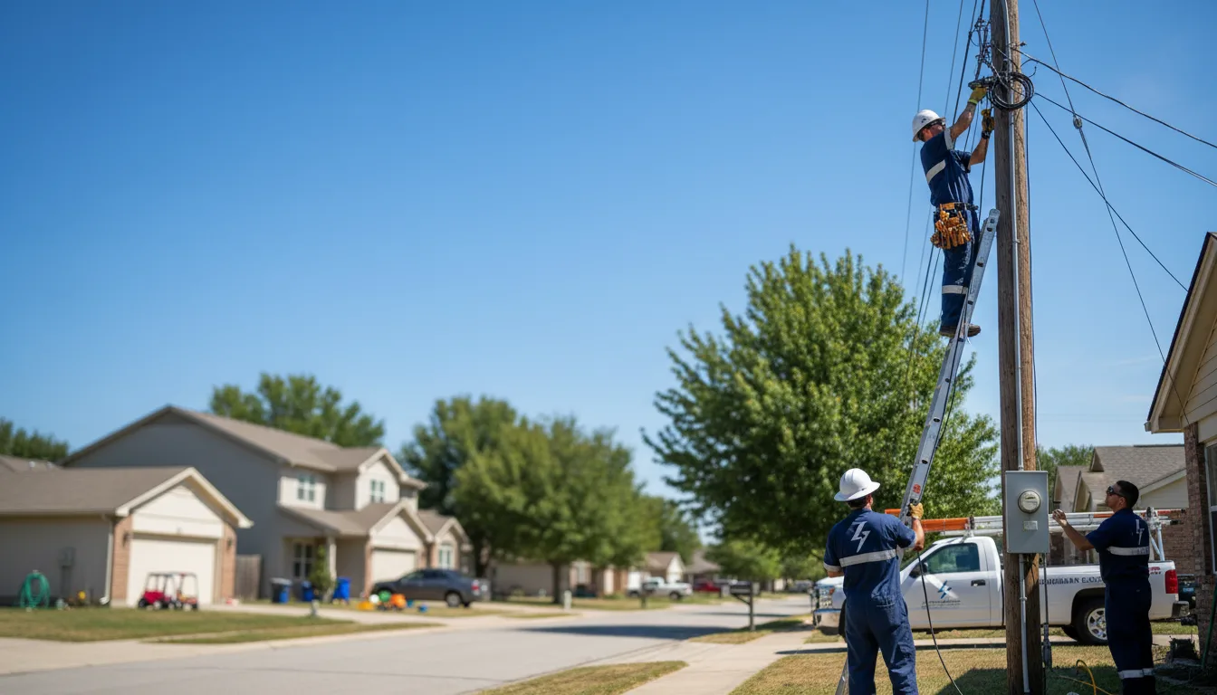 Residential electrician providing installation services in Harwood, ND
